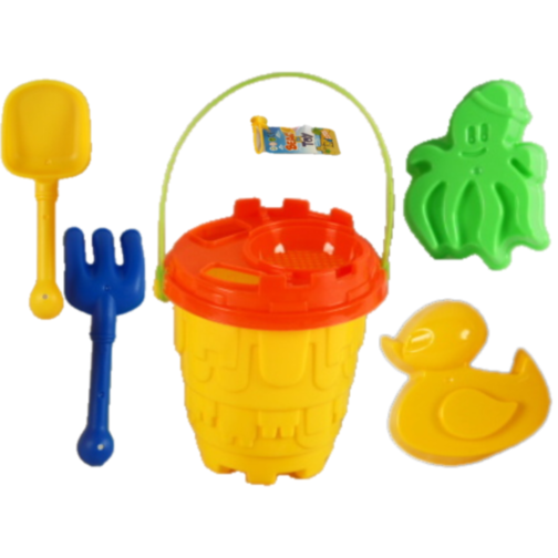 Set Jucării de Plajă cu Găleată, Lopată și Forme