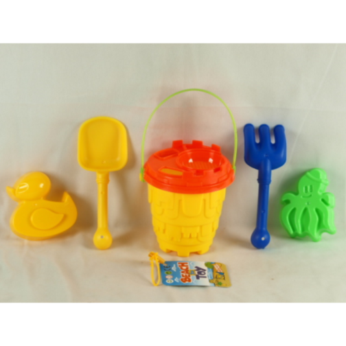 Set Jucării de Plajă cu Găleată, Lopată și Forme