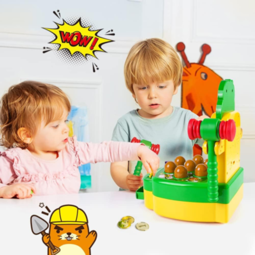 Joc interactiv „Lovește cârtița” cu lumini și sunete