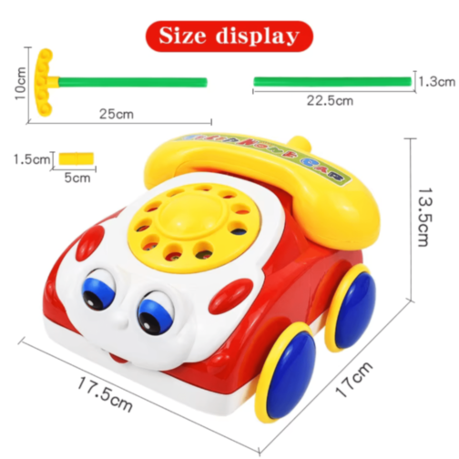 Telefon de jucărie interactiv cu mâner pentru copii 