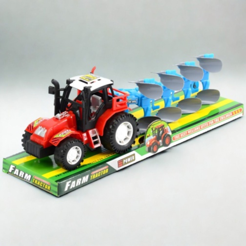 Tractor de fermă pentru copii cu plug