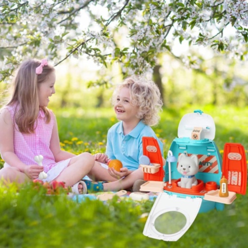 Set îngrijire animale copii cu rucsac și cățeluș