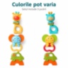 Set 3 zornăitori pentru bebeluși cu girafă, elefant și mașinuță