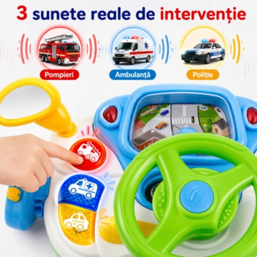 Volan Interactiv pentru Copii cu Sunete și Ecran Animat