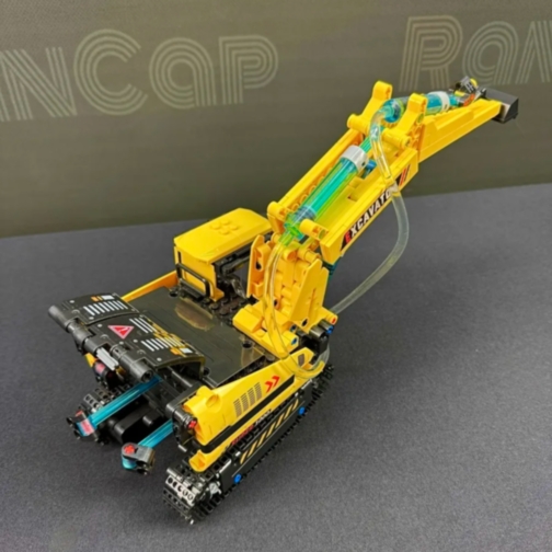 Excavator Hidraulic de Asamblat – 578 Piese, Macara STEM cu Mișcări Reale