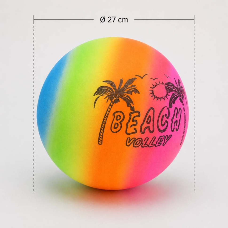 Dimensiunea mingii colorate Beach Volley cu diametrul de 27 cm