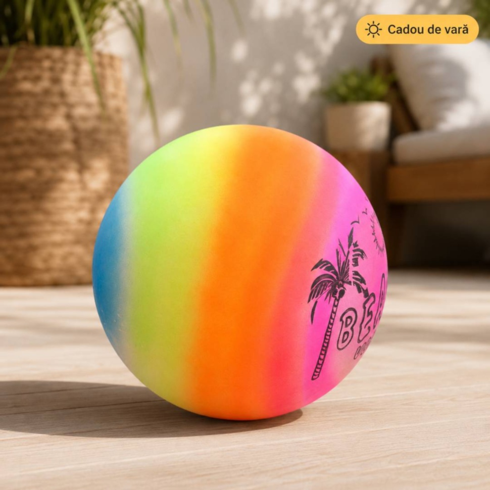Minge multicoloră Beach Volley prezentată ca idee de cadou pentru vară