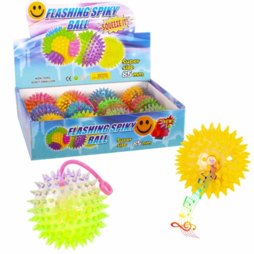 Mingea YoYo 8.5cm, cu Țepi, Sunete și Lumini, 12buc/set