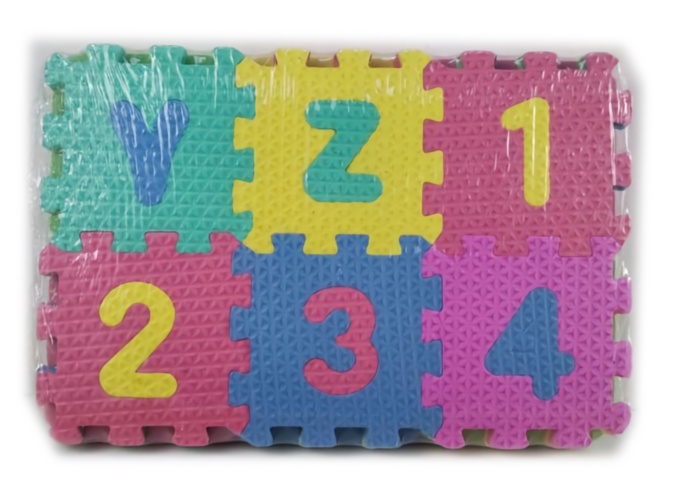 Covoraș Puzzle din Burete cu Litere și Cifre, 36 piese