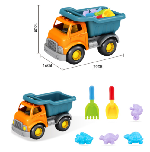 Camion cu 6 Accesorii de Nisip, 29cm