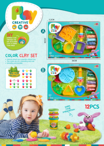 Set Plastilină Creativă 8 Culori cu Forme de Modelat