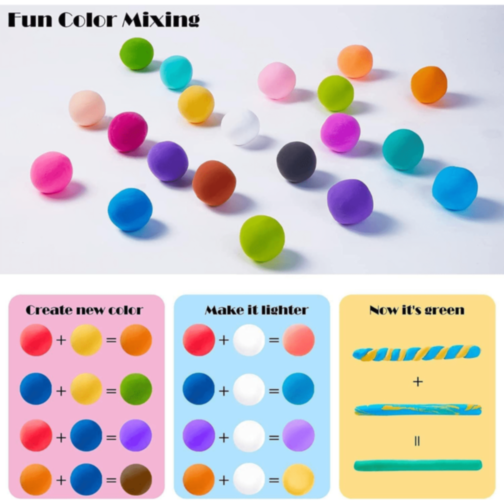 Set Plastilină Ușoară Super Light Clay 36 Culori