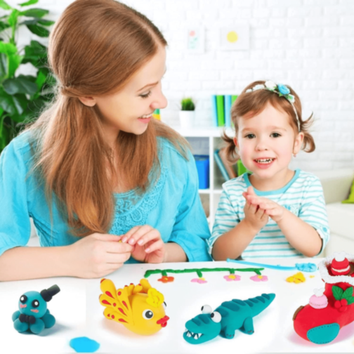 Set Plastilină Ușoară Super Light Clay 36 Culori