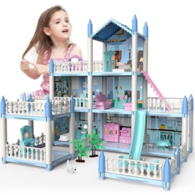 Casă de păpuși mare cu accesorii și figurine | image