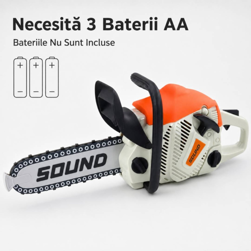 Drujba de jucărie necesită 3 baterii AA care nu sunt incluse