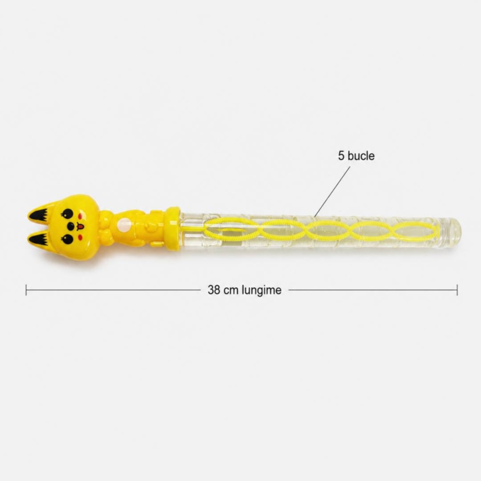 Lungime 38 cm și 5 bucle la bagheta pentru baloane de săpun