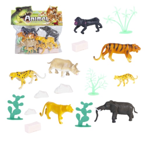 Set 7 Animale din Junglă și Palmieri