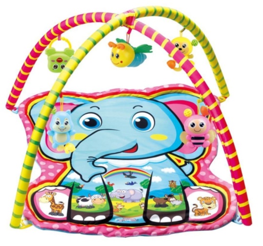 Covoraș de Joacă 0-5luni, cu 2 Arcade cu Zornăitoare