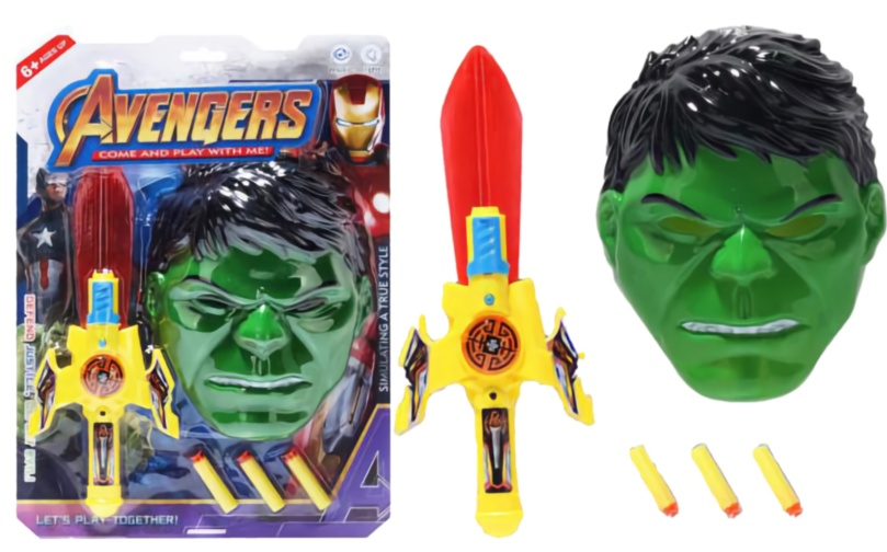 Set Hulk, Mască și Sabia cu Efecte de Sunete și Lumini