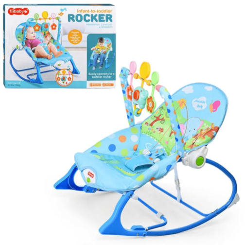 Balansoar pentru Bebeluși cu Vibrații și Jucării – Model Muzical Reglabil max.18kg