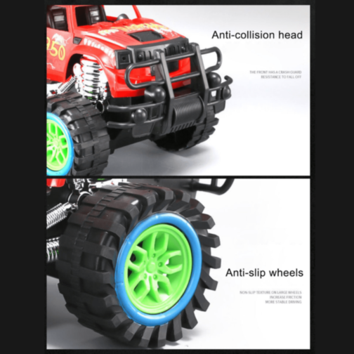 Monster Truck Inerțial Dino cu Roți Mari Off-Road (culoare aleatorie) 