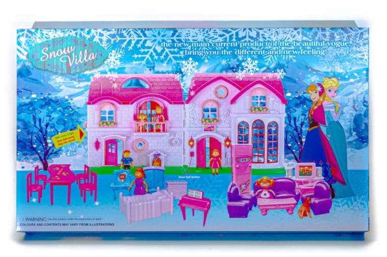 Mega Casa pentru Păpuși cu Figurine și Mobilă, 88cm