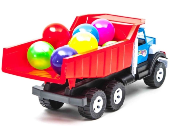 Camion Încărcat cu Bile Colorate, 52cm  