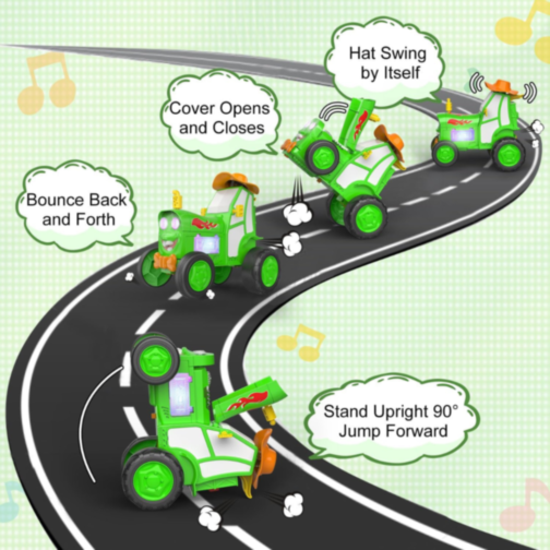 Tractor Dansator cu Telecomandă - Salturi și Acțiune