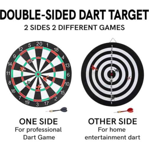 Tablă de Darts Dublă cu 6 Săgeți - Distracție și Competiție
