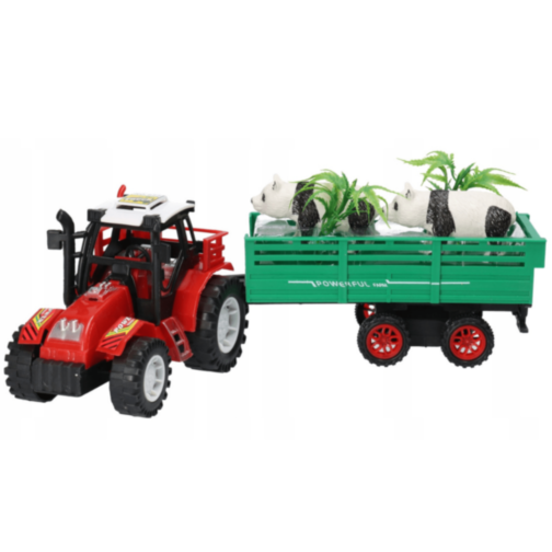 Tractor cu Remorcă și Urși Panda pentru Copii