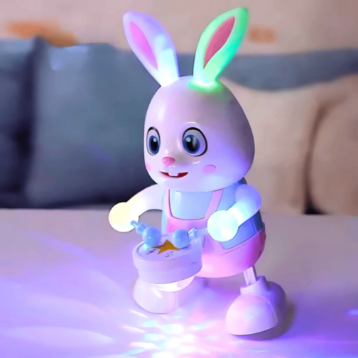 Iepuraș Interactiv cu Tobe, Muzică și Lumină