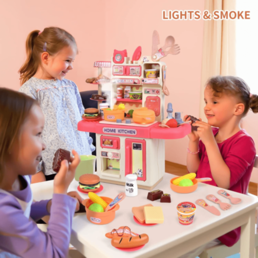Set Bucătărie Home Kitchen cu Lumini și Aburi