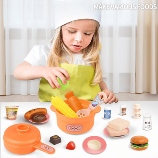 Set Bucătărie Home Kitchen cu Lumini și Aburi