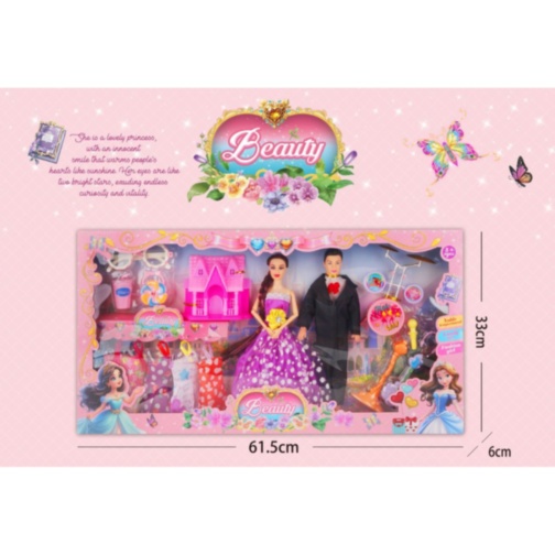 Set păpuși mire și mireasă cu accesorii