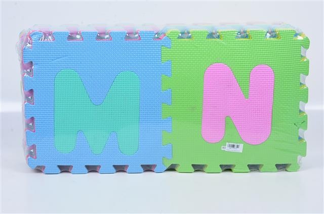 Covoraș Puzzle din Burete cu Litere, 26 Plăci, 150 X 150 cm 