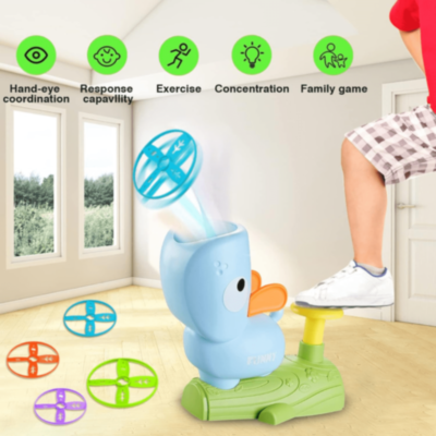 Cățel Lansator cu Discuri Zburătoare și Plase (culoare aleatorie) | image