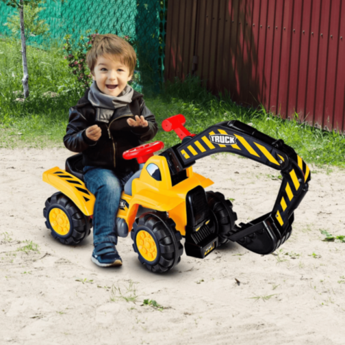 Excavator Ride-On cu Lopată Mobilă și Sunete