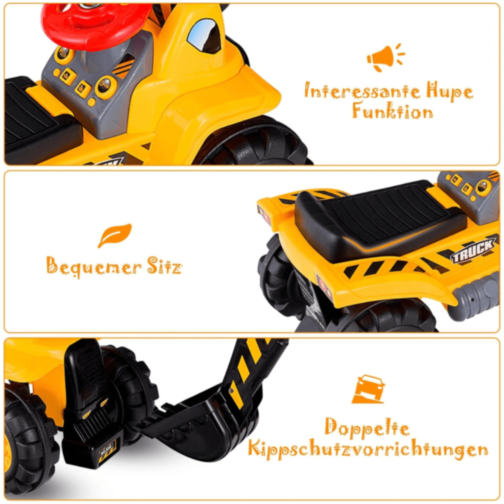 Excavator Ride-On cu Lopată Mobilă și Sunete