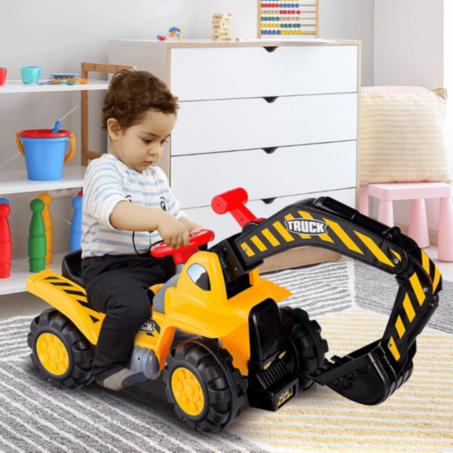 Excavator Ride-On cu Lopată Mobilă și Sunete