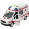 Ambulanță de Jucărie cu Lumini și Sunete, Uși Deschise, 1:16, City Rescue 