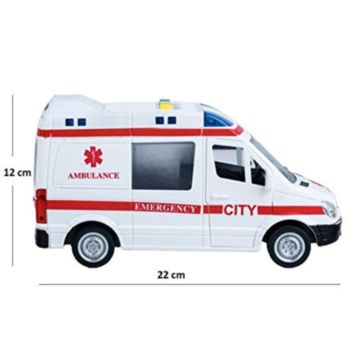 Ambulanță de Jucărie cu Lumini și Sunete, Uși Deschise, 1:16, City Rescue 