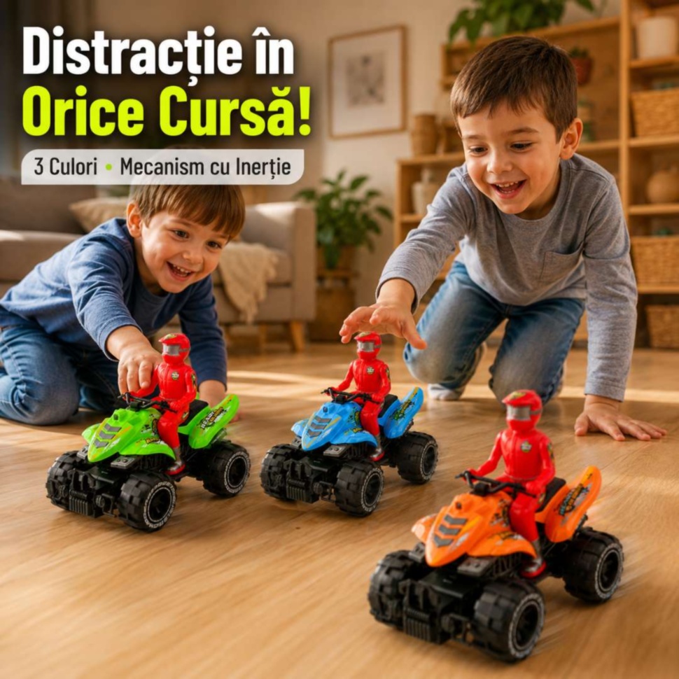 ATV de jucărie în culori diferite pentru curse distractive