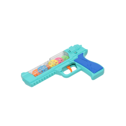 Pistol cu Efecte de Lumină și Vibrație – Jucărie Interactivă cu Roți Colorate