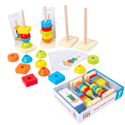 Set de Jucărie Montessori - Stivuire și Recunoaștere a Formelor | image