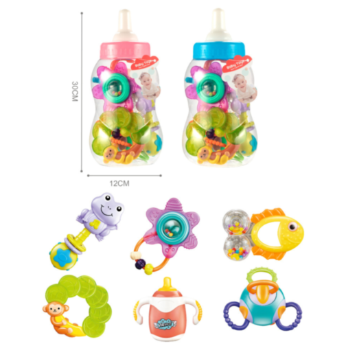 Set Jucării Zornăitoare în Formă de Biberoane