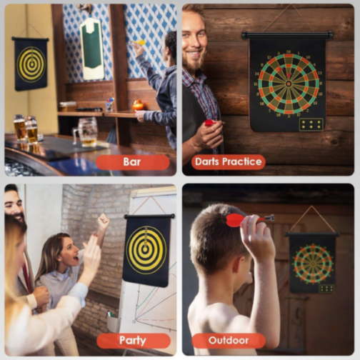 Tablă de Darts Magnetică cu 6 Săgeți – Joc de Precizie pentru Copii și Adulți