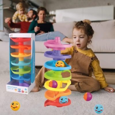 Turn cu Bile Colorate – Jucărie Educativă și Interactivă pentru Bebeluși | image