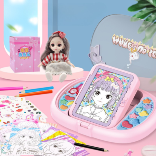 Set Machiaj Creativ cu Desene Anime pentru Copii Set Machiaj Creativ cu Desene Anime pentru Copii