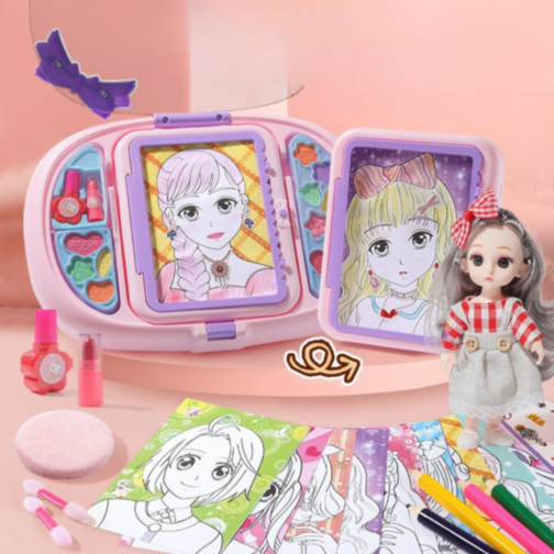 Set Machiaj Creativ cu Desene Anime pentru Copii Set Machiaj Creativ cu Desene Anime pentru Copii