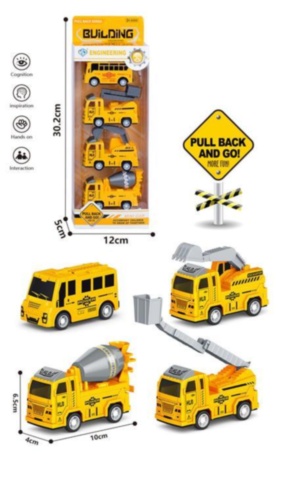 Set 4 Mașini de Construcție
